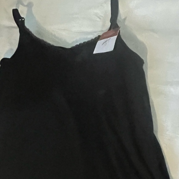 NWTISABEL & INGRID Drop-Cup Maternity/Nursing Cami Tank Top Sleepwear in Black - Picture 3 of 9